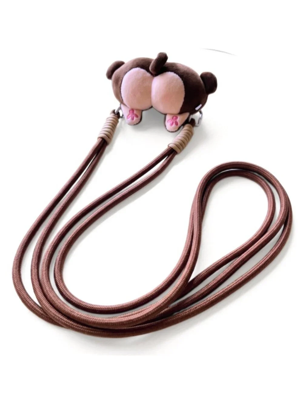 Funny Brown Little Monkey Butt Doll Clip Phone Crossbody Strap NEW